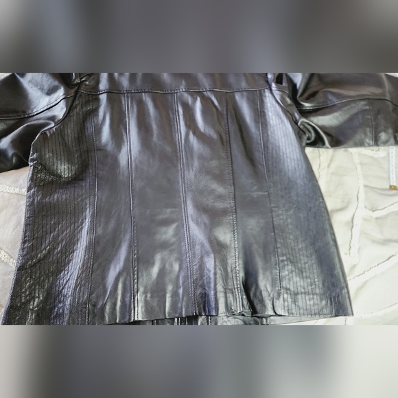 [1X] BERNARDO Genuine Leather Black Moto Jacket - Picture 10 of 16